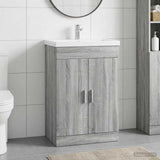 vidaXL Badkamer Onder Het Wastafel Kast Wit 56 x 37,5 x 81 cm