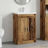 vidaXL Badkamer Onder Het Wastafel Kast Wit 56 x 37,5 x 81 cm