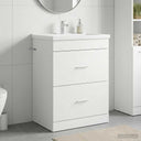 vidaXL Badkamer Onder Het Wastafel Kast Wit 56 x 37,5 x 81 cm