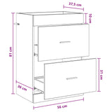 vidaXL Badkamer Onder Het Wastafel Kast Wit 56 x 37,5 x 81 cm