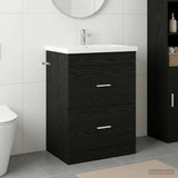 vidaXL Badkamer Onder Het Wastafel Kast Wit 56 x 37,5 x 81 cm