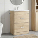 vidaXL Badkamer Onder Het Wastafel Kast Wit 56 x 37,5 x 81 cm