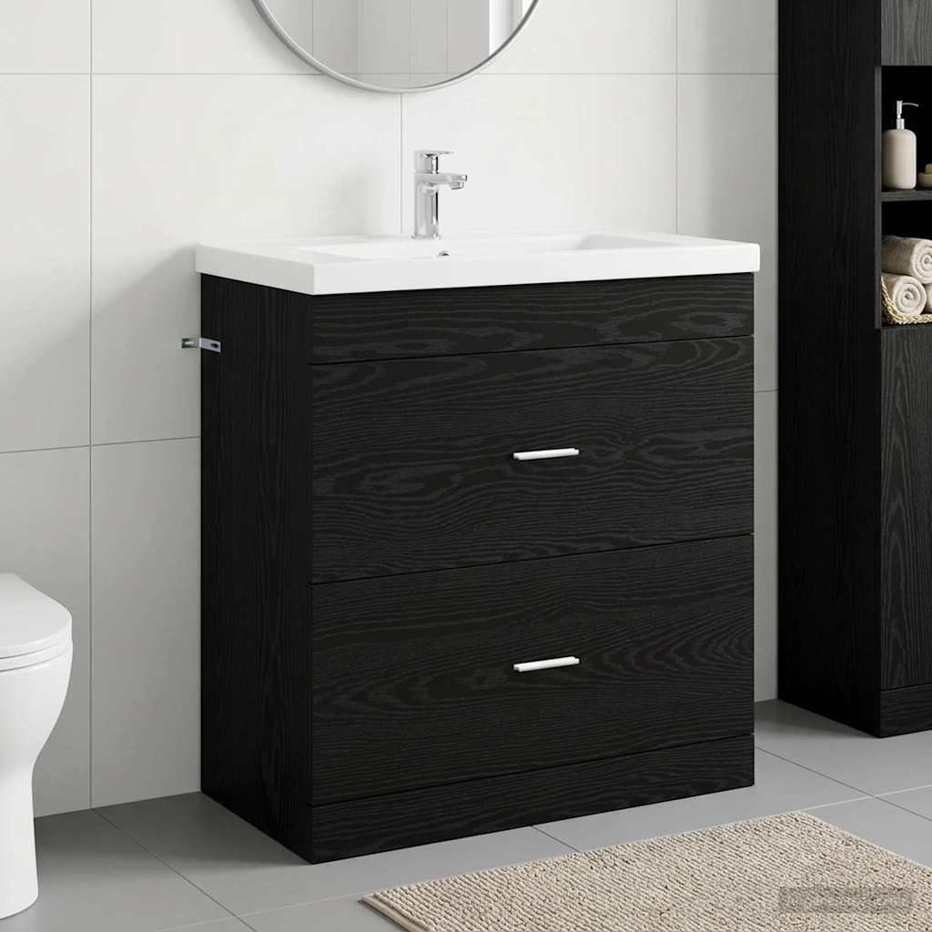 vidaXL Badkamer Onder Het Wastafel Kast Wit 56 x 37,5 x 81 cm