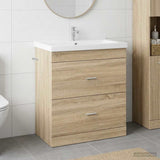 vidaXL Badkamer Onder Het Wastafel Kast Wit 56 x 37,5 x 81 cm