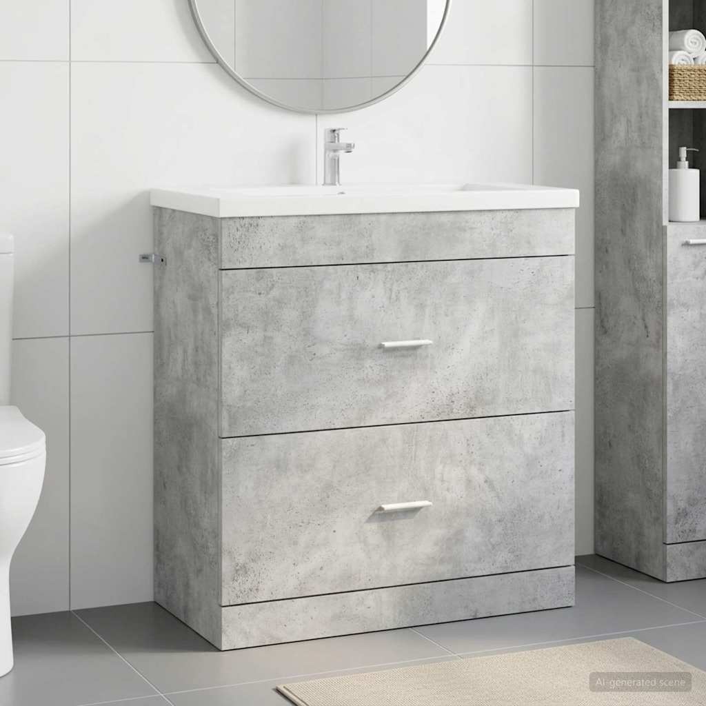 vidaXL Badkamer Onder Het Wastafel Kast Wit 56 x 37,5 x 81 cm