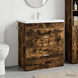 vidaXL Badkamer Onder Het Wastafel Kast Wit 56 x 37,5 x 81 cm