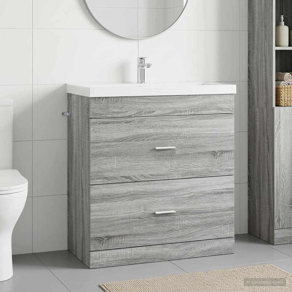 vidaXL Badkamer Onder Het Wastafel Kast Wit 56 x 37,5 x 81 cm