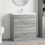 vidaXL Badkamer Onder Het Wastafel Kast Wit 56 x 37,5 x 81 cm