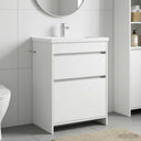 vidaXL Badkamer Onder Het Wastafel Kast Wit 56 x 37,5 x 81 cm