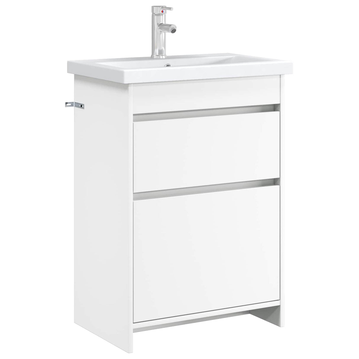 vidaXL Badkamer Onder Het Wastafel Kast Wit 56 x 37,5 x 81 cm