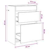 vidaXL Badkamer Onder Het Wastafel Kast Wit 56 x 37,5 x 81 cm