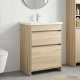 vidaXL Badkamer Onder Het Wastafel Kast Wit 56 x 37,5 x 81 cm