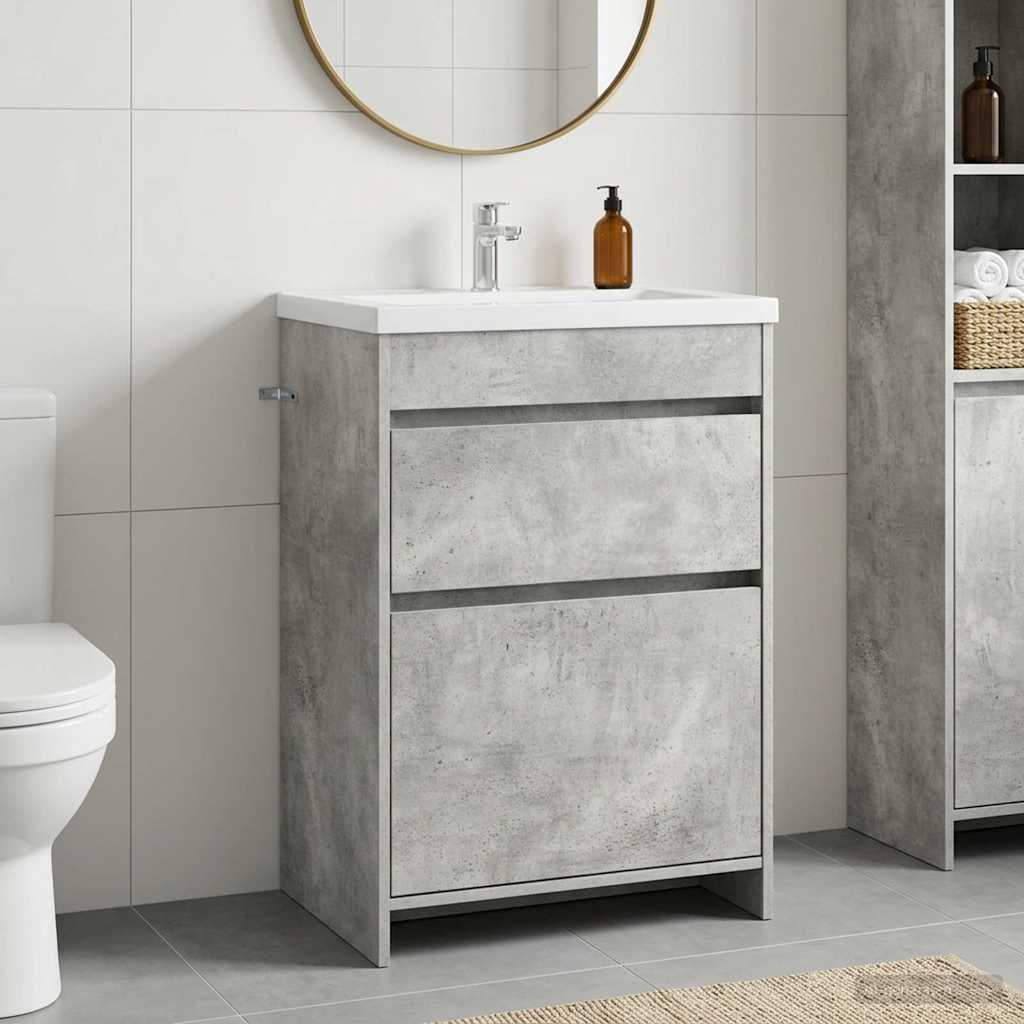 vidaXL Badkamer Onder Het Wastafel Kast Wit 56 x 37,5 x 81 cm