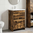 vidaXL Badkamer Onder Het Wastafel Kast Wit 56 x 37,5 x 81 cm
