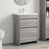 vidaXL Badkamer Onder Het Wastafel Kast Wit 56 x 37,5 x 81 cm