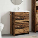 vidaXL Badkamer Onder Het Wastafel Kast Wit 56 x 37,5 x 81 cm