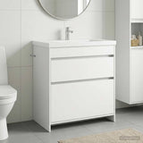 vidaXL Badkamer Onder Het Wastafel Kast Wit 56 x 37,5 x 81 cm