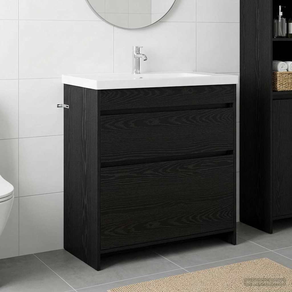 vidaXL Badkamer Onder Het Wastafel Kast Wit 56 x 37,5 x 81 cm