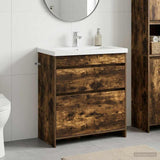 vidaXL Badkamer Onder Het Wastafel Kast Wit 56 x 37,5 x 81 cm