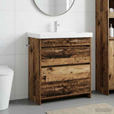vidaXL Badkamer Onder Het Wastafel Kast Wit 56 x 37,5 x 81 cm