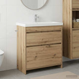 vidaXL Badkamer Onder Het Wastafel Kast Wit 56 x 37,5 x 81 cm