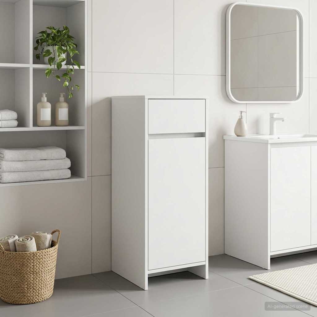vidaXL Badkamerkast Wit 35 x 36,5 x 85 cm Bewerkt hout