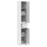 vidaXL Badkamerkast Wit 30 x 33 x 190 cm Bewerkt hout