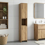 vidaXL Badkamerkast Wit 30 x 33 x 190 cm Bewerkt hout