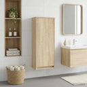 vidaXL Wandgemonteerde wastafelmeubel Wit 35 x 20 x 81 cm Bewerkt hout