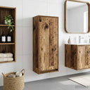 vidaXL Wandgemonteerde wastafelmeubel Wit 35 x 20 x 81 cm Bewerkt hout