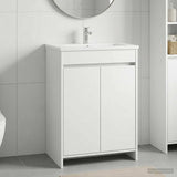 vidaXL Bathroom Under Sink Cabinet White 56 x 37.5 x 81 cm