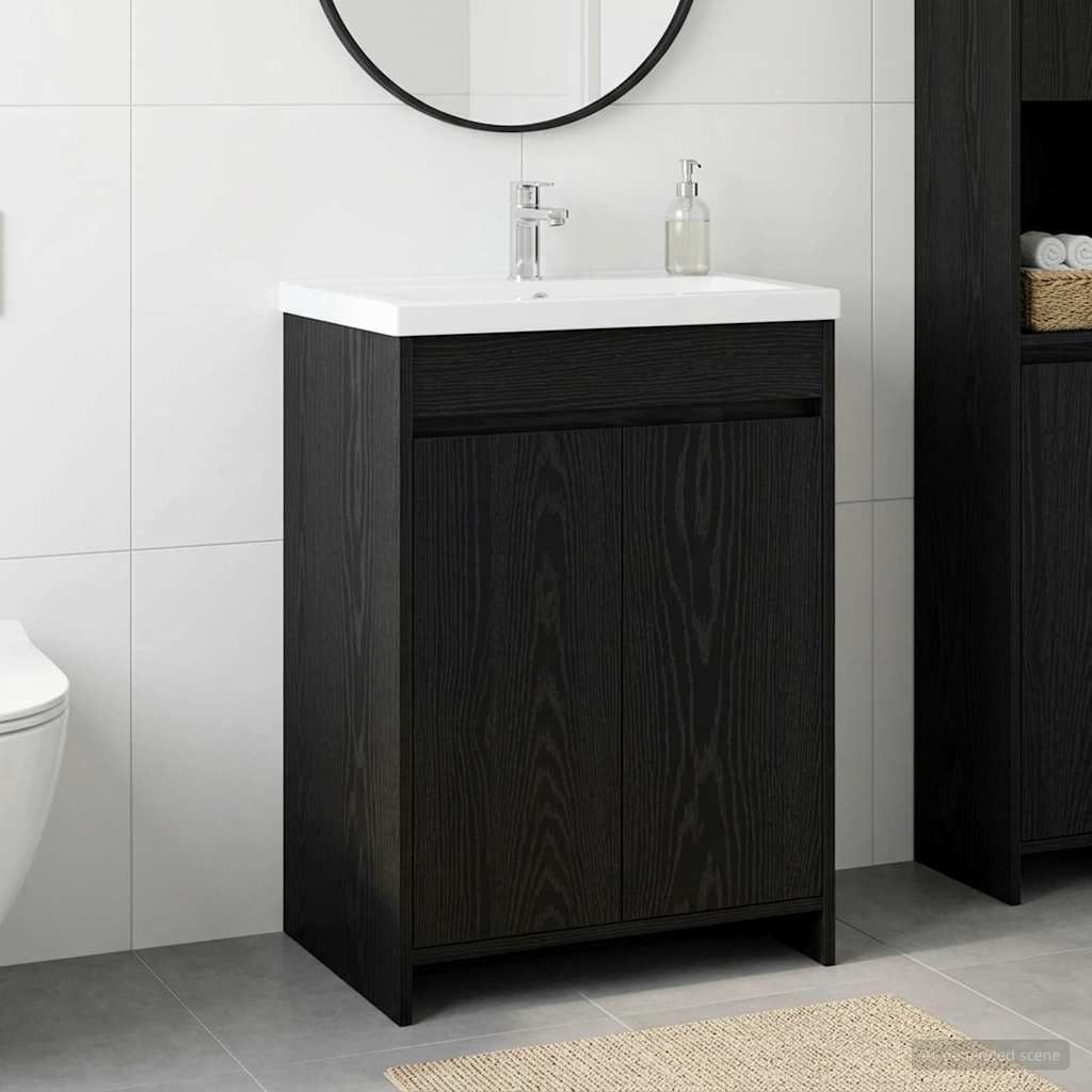 vidaXL Bathroom Under Sink Cabinet White 56 x 37.5 x 81 cm