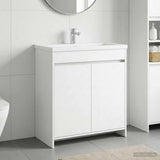 vidaXL Bathroom Under Sink Cabinet White 56 x 37.5 x 81 cm