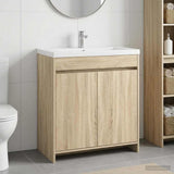 vidaXL Bathroom Under Sink Cabinet White 56 x 37.5 x 81 cm