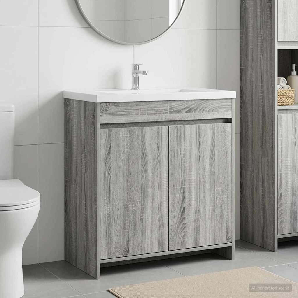 vidaXL Bathroom Under Sink Cabinet White 56 x 37.5 x 81 cm