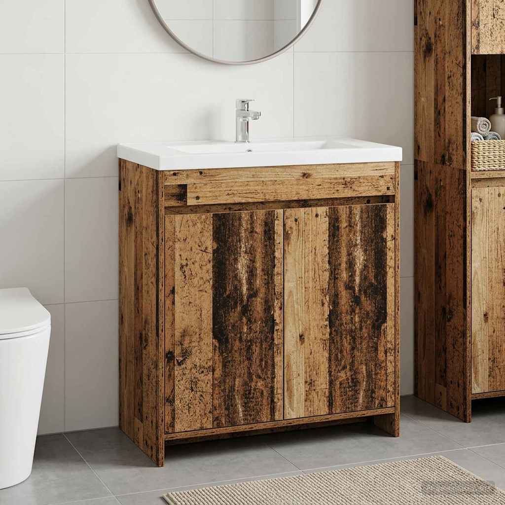 vidaXL Bathroom Under Sink Cabinet White 56 x 37.5 x 81 cm