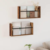 vidaXL Magazine Rack Black Oak 60 x 12 x 30 cm Engineered Wood