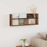 vidaXL Magazine Rack Black Oak 60 x 12 x 30 cm Engineered Wood