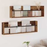 vidaXL Magazine Rack Black Oak 60 x 12 x 30 cm Engineered Wood
