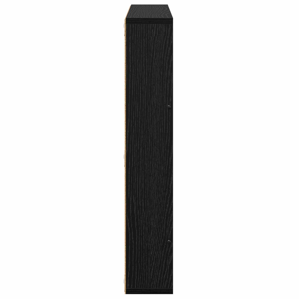 vidaXL Magazine Rack Black Oak 60 x 12 x 70 cm Engineered Wood