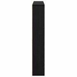 vidaXL Magazine Rack Black Oak 60 x 12 x 70 cm Engineered Wood
