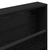 vidaXL Magazine Rack Black Oak 60 x 12 x 70 cm Engineered Wood