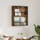 vidaXL Magazine Rack Black Oak 60 x 12 x 70 cm Engineered Wood
