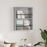 vidaXL Magazine Rack Black Oak 60 x 12 x 70 cm Engineered Wood