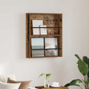 vidaXL Magazine Rack Black Oak 60 x 12 x 70 cm Engineered Wood