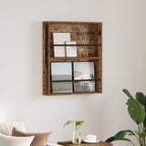 vidaXL Magazine Rack Black Oak 60 x 12 x 70 cm Engineered Wood