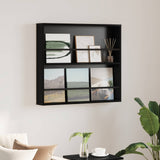 vidaXL Magazine Rack Black Oak 60 x 12 x 70 cm Engineered Wood