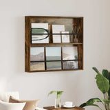 vidaXL Magazine Rack Black Oak 60 x 12 x 70 cm Engineered Wood