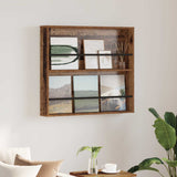 vidaXL Magazine Rack Black Oak 60 x 12 x 70 cm Engineered Wood