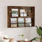 vidaXL Magazine Rack Black Oak 60 x 12 x 70 cm Engineered Wood